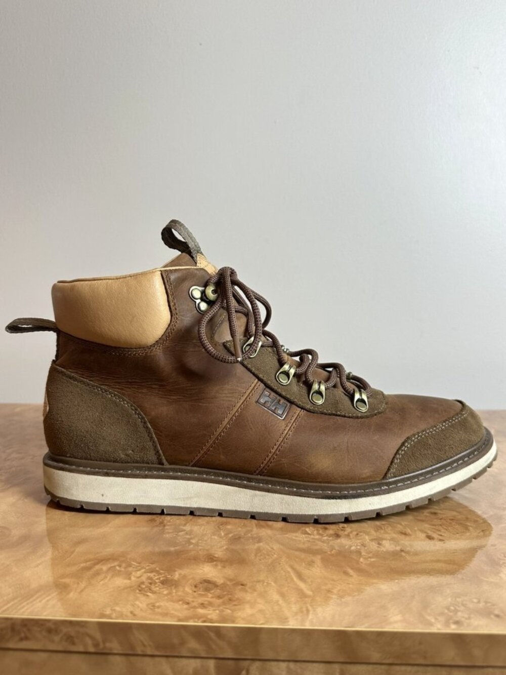Helly Hansen Men's Brown Leather Suede Hiking Boots Size 11 EU 45